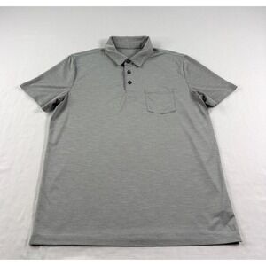 Vuori Shirt Mens SGray Zephyr Polo Stretch Performance Golf Pocket Athleisure